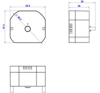 Funk-Empfänger für "Pilota Casa" 2-DrahtIP20, 230V, 433,92Mhz, max. 150W, dimmen