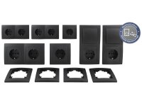 Schalter und Steckdosen Set McPower Flair Niveau Profi...