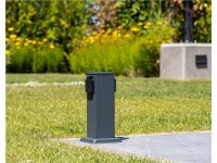 Steckdosensäule 2-fach, IP44, Anthrazit250V~/ 16A, 13x13x27cm