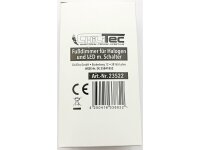 Fußdimmer für Halogen und LED m.Schalter230V, 75-300W Halogen, 3-100W LED