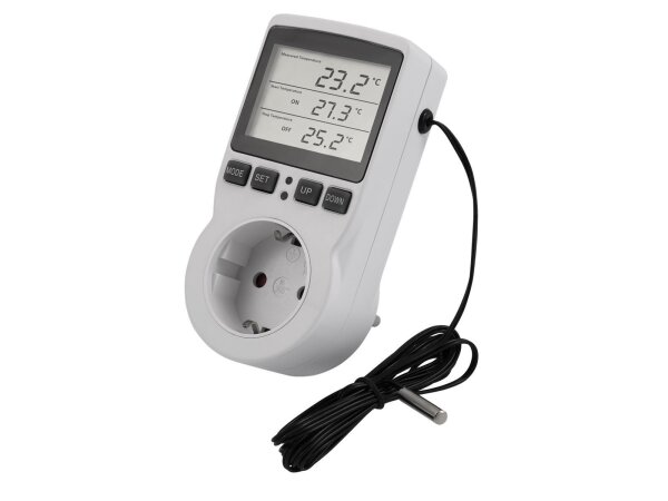 Digitales Steckdosen-Thermostat McPower TCU-441 -40-120°C, Kabel + Außenfühler