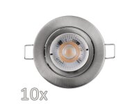 Einbauleuchten-Set McShine, 10xRahmen, 10xLED-Modul, 5W,...