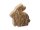 Dekoartikel Hase mit Rinde aus Holz 11 cm