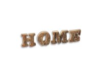 Deko Schrift Buchstaben HOME" mit Rinde aus Holz 28...