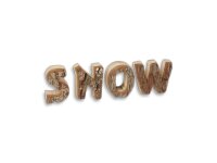 Deko Schrift Buchstaben SNOW" mit Rinde aus Holz 25...