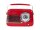 Tragbares Nostalgie Radio FREESOUND-VR40R mit Bluetooth, USB & FM 30W, rot