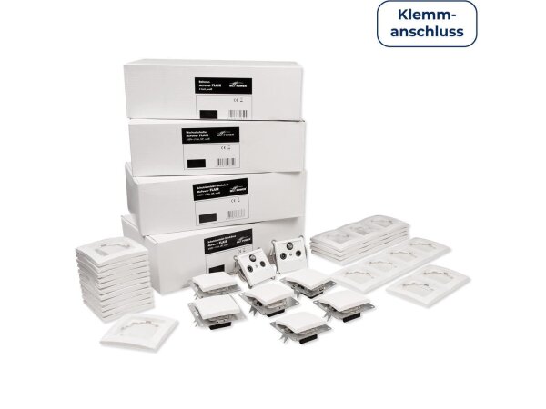 Schalter und Steckdosen Set McPower Flair Einfamilienhaus Profi, 95-teilig