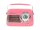 Tragbares Nostalgie Radio FREESOUND-VR40P mit Bluetooth, USB & FM 30W, pink