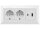 2-fach Steckdosenblock, USB-A+C, weiß 250V~/ 16A, Aufbaumontage, USB 3,1A, PD