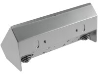 2-fach Steckdosenblock, USB-A+C, silber 250V~/ 16A, Aufbaumontage, USB 3,1A, PD