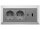 2-fach Steckdosenblock, USB-A+C, silber 250V~/ 16A, Aufbaumontage, USB 3,1A, PD