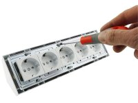 5-fach Steckdosenblock, weiß 250V~/ 16A, Aufbaumontage