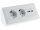2-fach Steckdosenblock + 2x USB, weiß 250V~/ 16A, Aufbaumontage, USB 3,1A