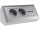 2-fach Steckdosenblock + 2x USB, silber 250V~/ 16A, Aufbaumontage, USB 3,1A