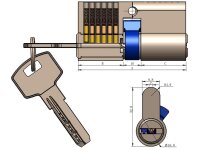 Schließzylinder 80mm (50+30mm) 5 Schlüssel, Not- & Gefahrenfunktion