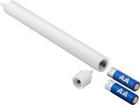 5er-Set weiße LED-Echtwachs-Stabkerzen, inkl. Fernbedienung