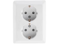 MILOS Schutzkontakt-Steckdose 2-fach 250V~/ 16A, 1x UP,...