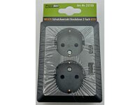 MILOS Schutzkontakt Steckdose 2-fach 250V 16A, 1x UP, USB A+C/PD, anthrazit
