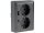 MILOS Schutzkontakt Steckdose 2-fach 250V 16A, 1x UP, USB A+C/PD, anthrazit