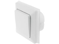 MILOS Steckdose Schalter Unterputz für Feuchtraum IP44 inkl. 1-fach Rahmen 230V Wechselschalter Schutzkontakt-Steckdose mit Klappdeckel für Innen und Aussen Matt Weiß