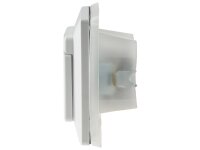 MILOS Steckdose Schalter Unterputz für Feuchtraum IP44 inkl. 1-fach Rahmen 230V Wechselschalter Schutzkontakt-Steckdose mit Klappdeckel für Innen und Aussen Matt Weiß