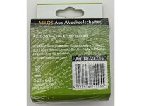 MILOS Wechsel Schalter, UP, 250V 10A, inkl. Rahmen, Klemmanschluss, anthrazit