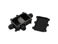 Abzweigdose McPower, IP68 - für Außen, 1 Ein- und 2 Ausgänge, T-Version, 124x72x32mm