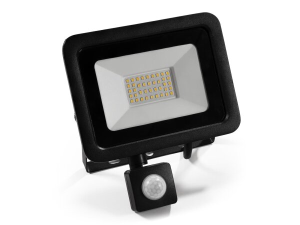 LED-Außenstrahler McShine Slim 30W, 2250lm, IP66, 4000K, Bewegungsmelder