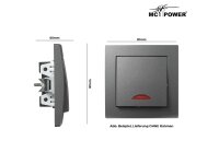 Schalter McPower Flair, 250V~/10A, UP, anthrazit mit...