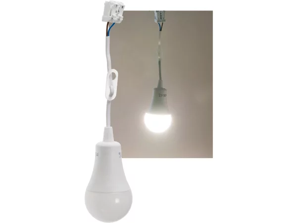 Baustellen-Leuchte A60 mit 15cm Kabel 12W, 1130lm, 4000K...
