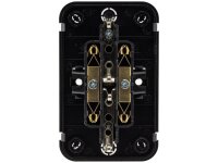 FASKO Doppel-Steckdose, AP, Anthrazit 250V~/ 16A, Aufputz, Schraubanschluss