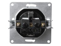 Schutzkontakt-Steckdose McPower Flair 250V~/16A, UP Einsteckschutz, matt schwarz