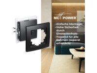 Blindabdeckung / Blende McPower Flair matt schwarz